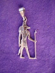 Anubis pendant in silver 

from Egypt