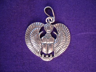 Khepera Winged Scarab pendant in silver 

from Egypt